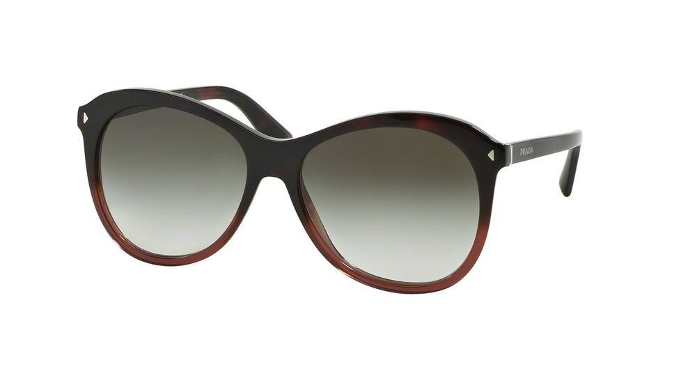 Prada JOURNAL PR13RS Bifocal Prescription Sunglasses PR13RS-TWC0A7-57 - Lens Diameter 57 mm, Frame Color Red Havana Gradient