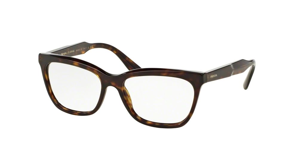 Prada JOURNAL PR24SV Eyeglass Frames 2AU1O1-53 - Havana Frame