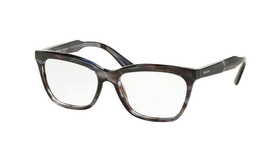 Prada JOURNAL PR24SV Eyeglass Frames UEQ1O1-53 - Striped Violet Frame