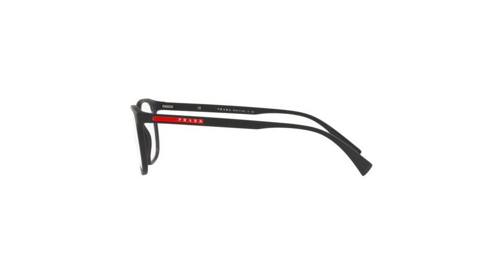 Prada LIFESTYLE PS05LV Prescription Eyeglasses, 53mm, Black Rubber, PS05LV-DG01O1-53-SV