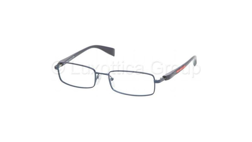 Prada Linea Rosa Eyeglasses PS50BV with Lined Bifocal Rx Prescription Lenses ACC1O1-5317 - Demi-shiny Blue 