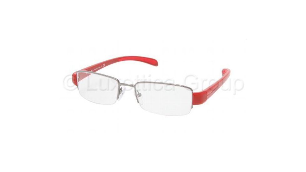 Prada Linea Rosa Eyeglass Frames PS55AV 6BF1O1-5117 - Gunmetal Frame, 51 mm Lens Diameter
