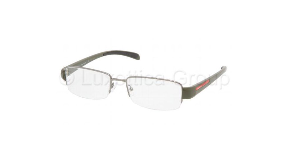 Prada Linea Rosa Eyeglass Frames PS55AV 7Y51O1-5317 - Gunmetal Frame, 53 mm Lens Diameter