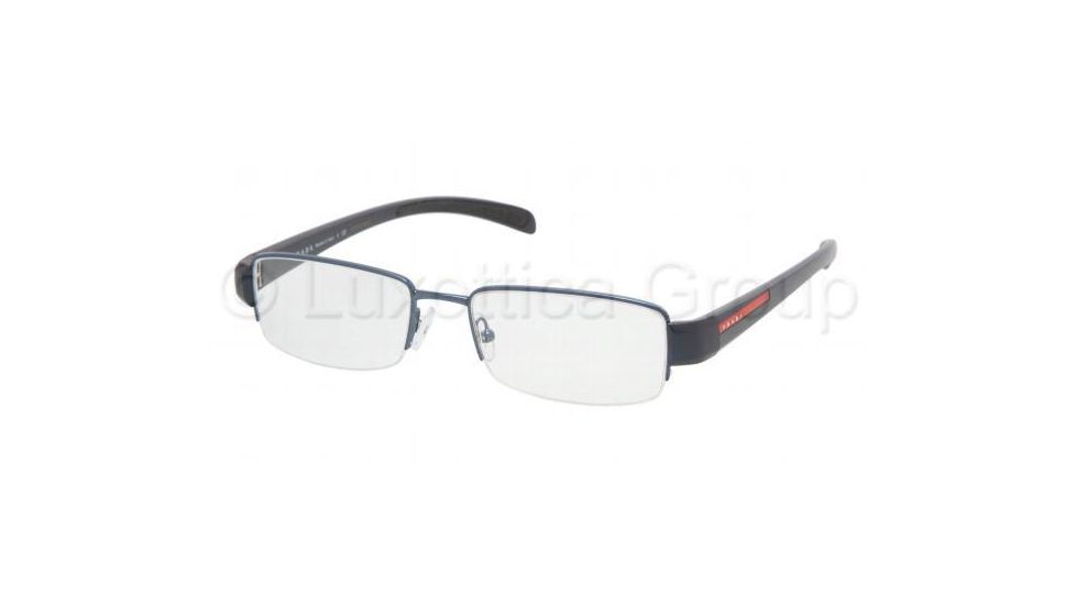 Prada Linea Rosa Eyeglass Frames PS55AV ZYI1O1-5317 - Blue Frame, 53mm Lens Diameter