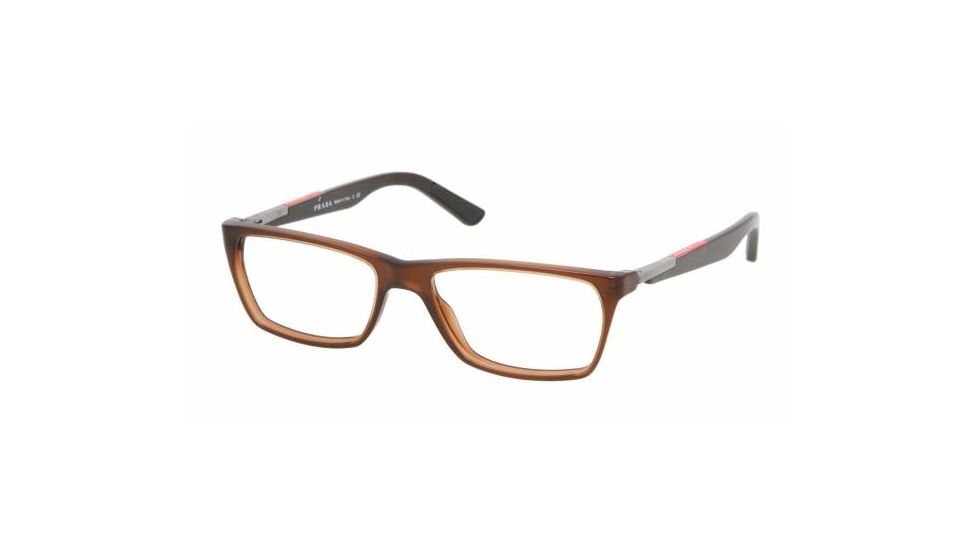 Prada Linea Rosa PS 01BV Eyeglasses Styles - Beaver Frame w/Non-Rx 52 mm Diameter Lenses, 7JQ1O1-5216