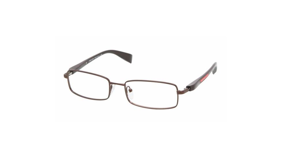Prada Linea Rosa PS50BV Bifocal Eyeglasses - Brown Demi Shiny Frame / 51 mm Prescription Lenses, ACD1O1-5117