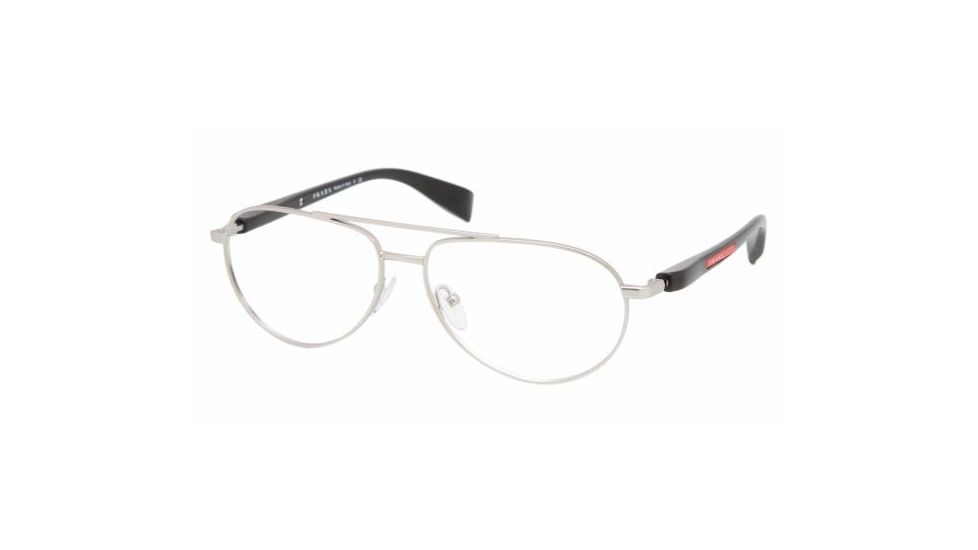 Prada Linea Rosa PS53BV Bifocal Eyeglasses - Silver Demi Shiny Frame / 56 mm Prescription Lenses, 1AP1O1-5614