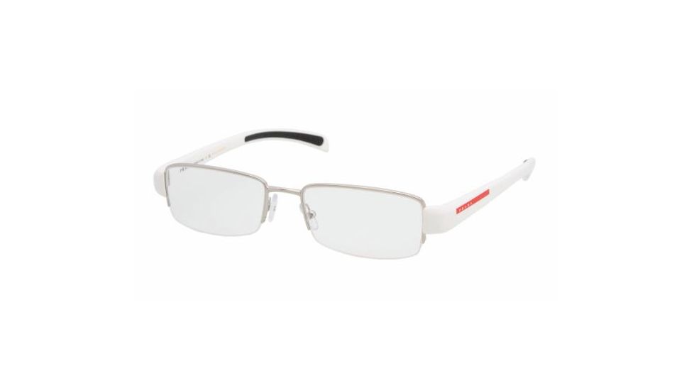 Prada Linea Rosa PS 55AV Eyeglasses Styles - AAI1O1 Silver Frame w/Non-Rx 53 mm Diameter Lenses, AAI1O1-5317