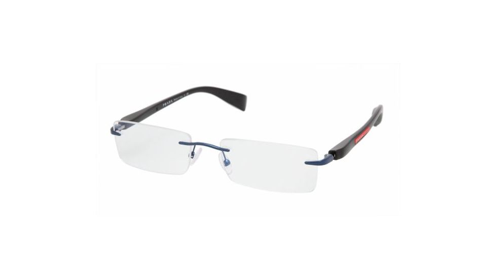 Prada Linea Rosa PS56BV Progressive Eyeglasses - Blue Demo Lens Frame / 55 mm Prescription Lenses, ZYI1O1-5518