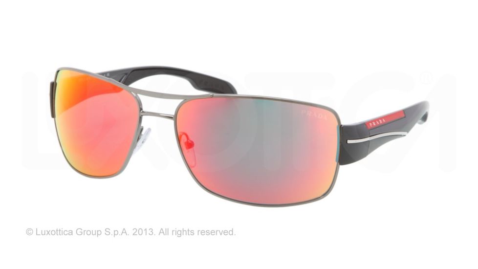 Prada PS53NS Single Vision Prescription Sunglasses PS53NS-5AV6Y1-65 - Lens Diameter 65 mm, Lens Diameter 65 mm, Frame Color Gunmetal