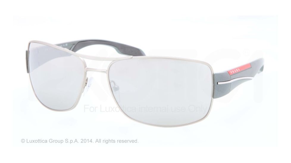 Prada PS53NS Single Vision Prescription Sunglasses PS53NS-QFP2B0-65 - Lens Diameter 65 mm, Frame Color Steel Rubber