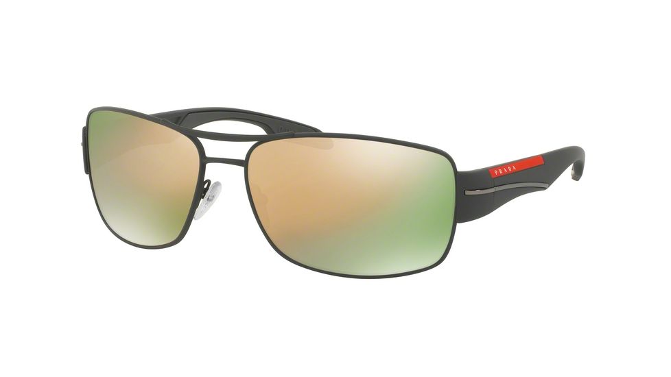 Prada PS53NS Single Vision Prescription Sunglasses PS53NS-TIG2D2-65 - Lens Diameter 65 mm, Frame Color Grey Rubber