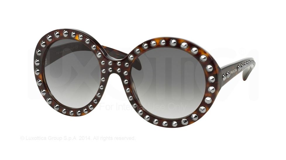 Prada ORNATE PR29QS Progressive Prescription Sunglasses PR29QS-2AU0A7-56 - Lens Diameter 56 mm, Frame Color Havana