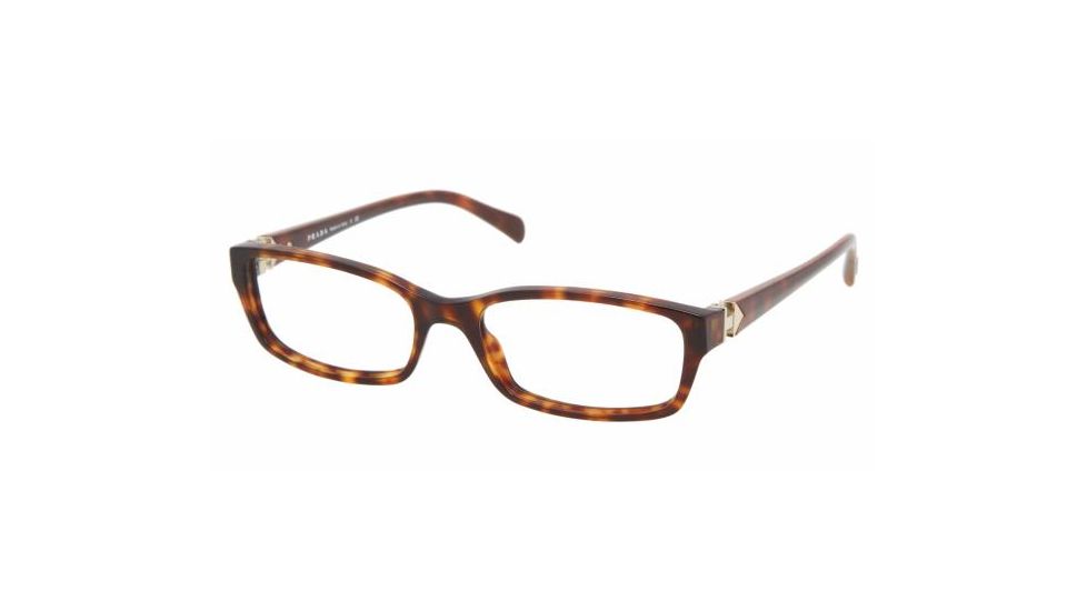 Prada PR 07NV Eyeglasses Styles - Dark Havana Frame w/Non-Rx 53 mm Diameter Lenses, AB61O1-5317