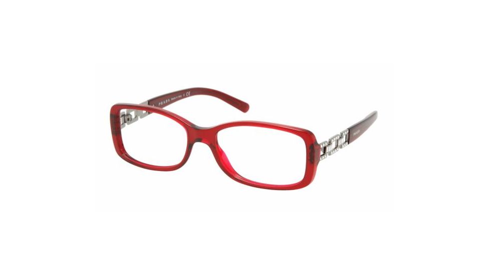 Prada PR 13MV Eyeglasses Styles - Bordeaux Frame w/Non-Rx 51 mm Diameter Lenses, 2BM1O1-5116