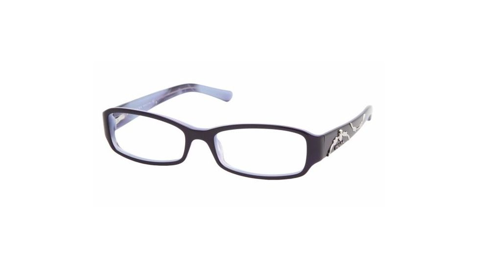 Prada PR15LV Progressive Eyeglasses - Top Violet On Lilac Demo Lens Frame / 51 mm Prescription Lenses, 7ON1O1-5116