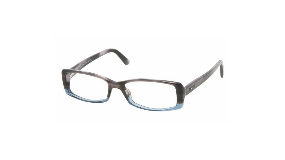 Prada PR 18MV Eyeglasses Styles - Tortoise Denim/Gray Frame w/Non-Rx 51 mm Diameter Lenses, RY01O1-5115