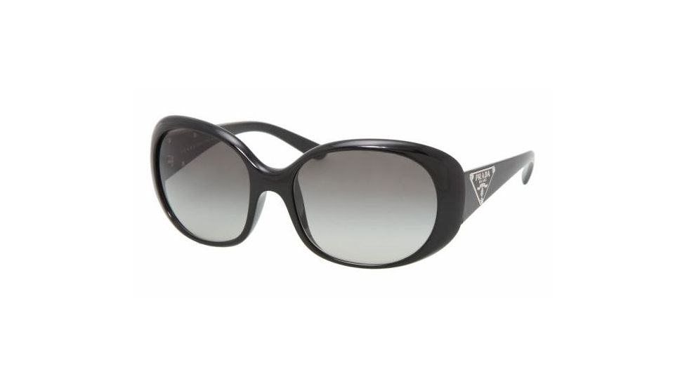Prada PR27LS Single Vision Prescription Sunglasses PR27LS-1AB3M1-5717 - Lens Diameter 57 mm, Frame Color Gloss Black