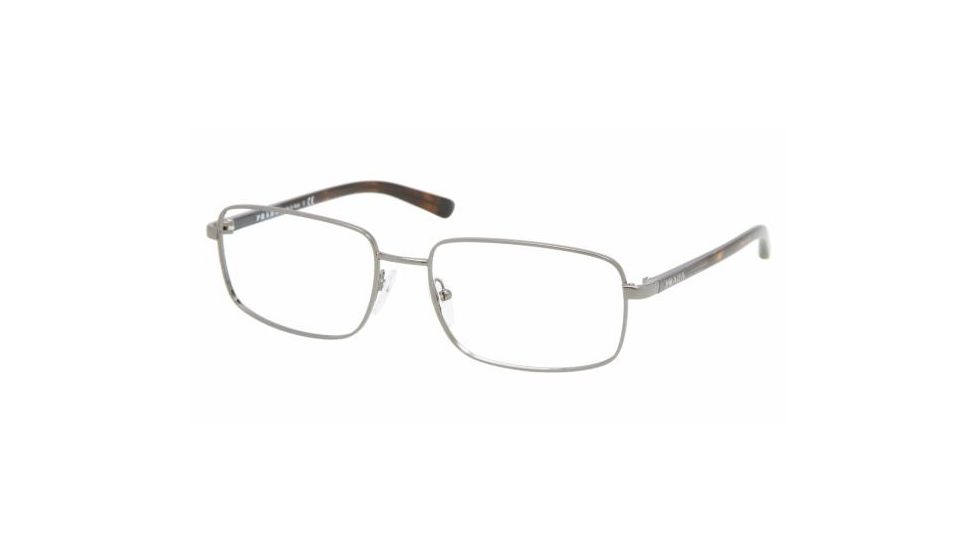 Prada PR 51NV Eyeglasses Styles - 9AH1O1 Gunmetal Frame w/Non-Rx 55 mm Diameter Lenses, 9AH1O1-5517