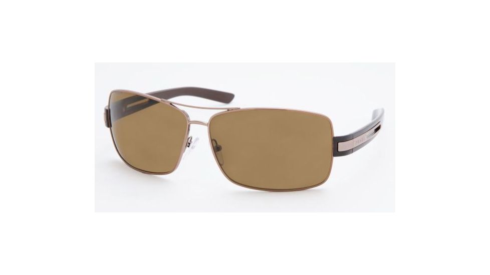 Prada PR 54IS Sunglasses Styles - Dark Bronze Frame / Polarized Brown Lenses, 4AC5Y1-6412