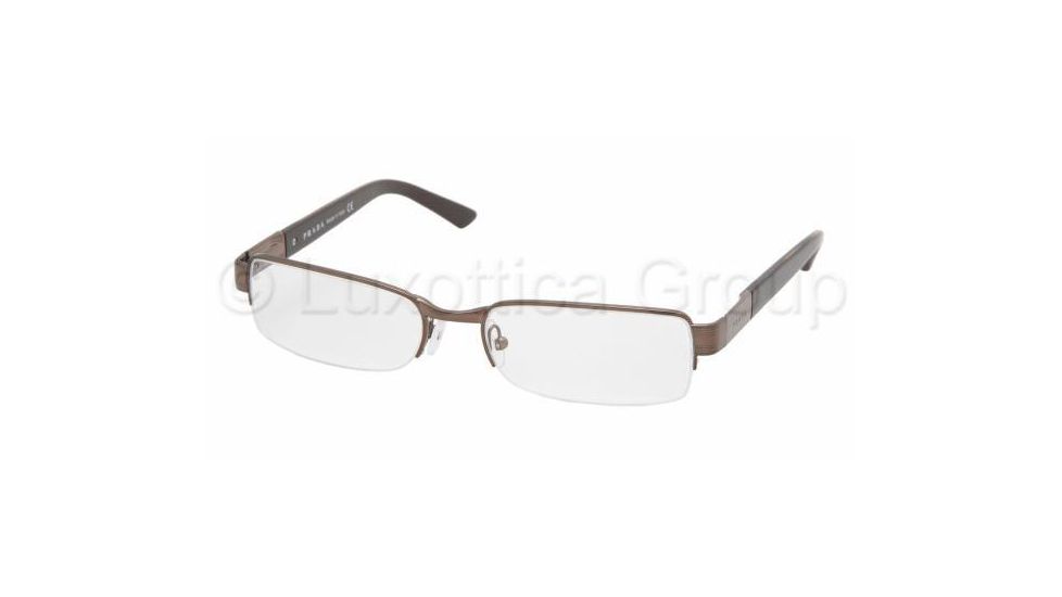 Prada PR55LV Progressive Eyeglasses - Bronze Demo Lens Frame / 51 mm Prescription Lenses, 1BI1O1-5117