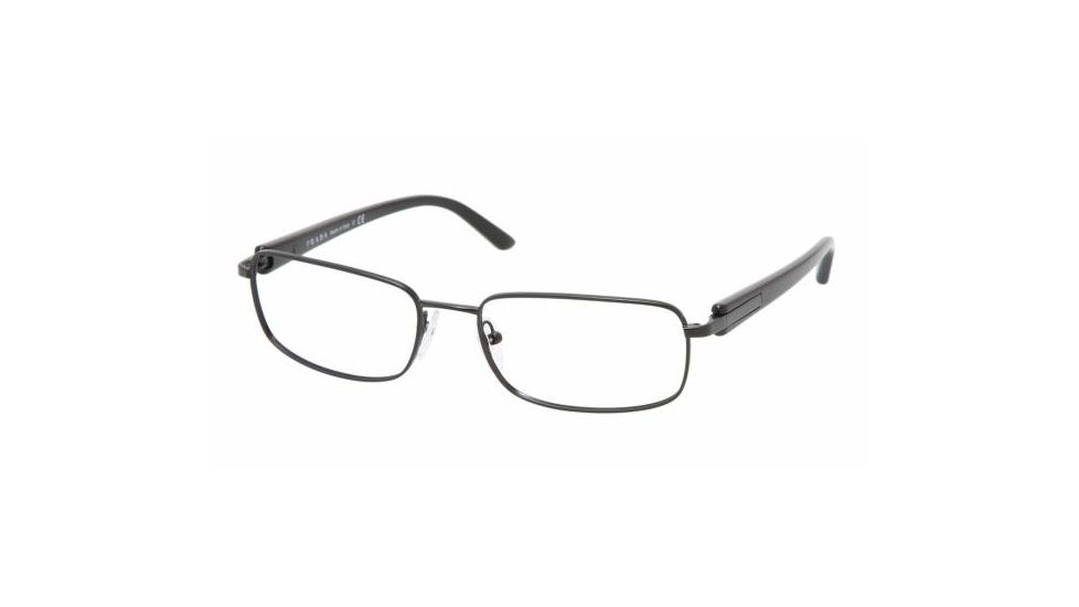 Prada PR 60MV Eyeglasses Styles - Matte Black Frame w/Non-Rx 52 mm Diameter Lenses, 1BO1O1-5217