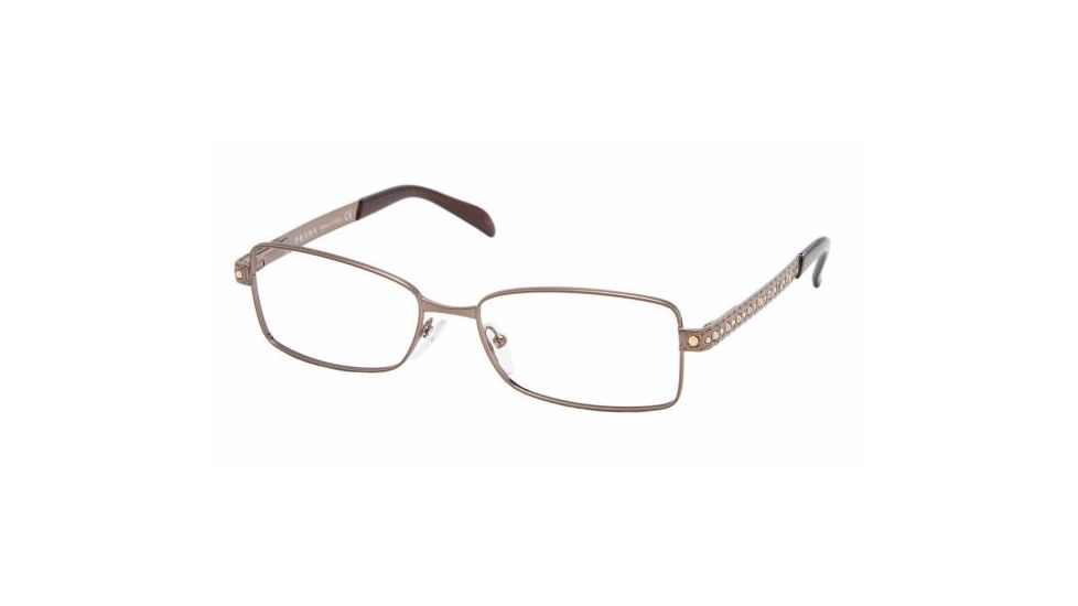 Prada PR62LV SV Prescription Eyeglasses - Bronze Demo Lens Frame / 53 mm Prescription Lenses, 1BI1O1-5316