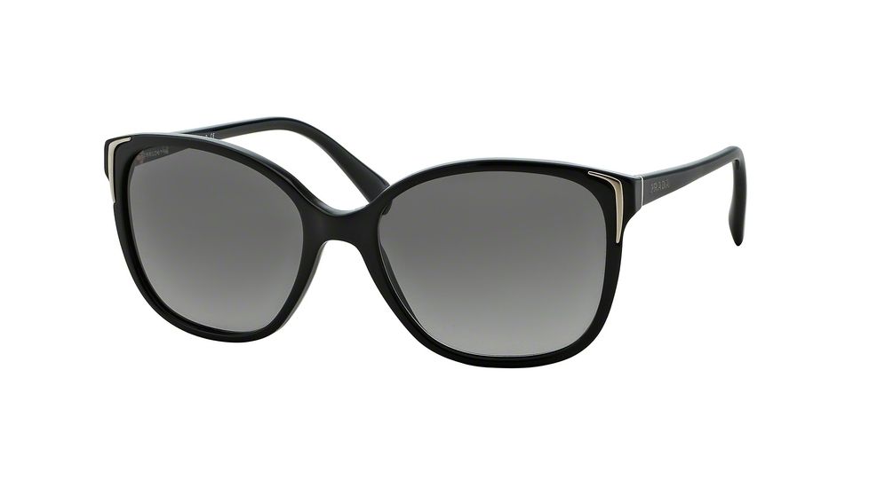Prada PR01OS Single Vision Prescription Sunglasses PR01OS-1AB3M1-55 - Lens Diameter 55 mm, Frame Color Black
