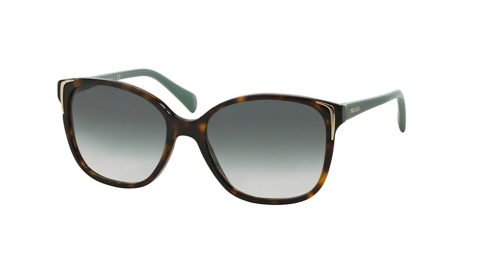 Prada PR01OS Single Vision Prescription Sunglasses PR01OS-2AU1E0-55 - Lens Diameter 55 mm, Frame Color Havana