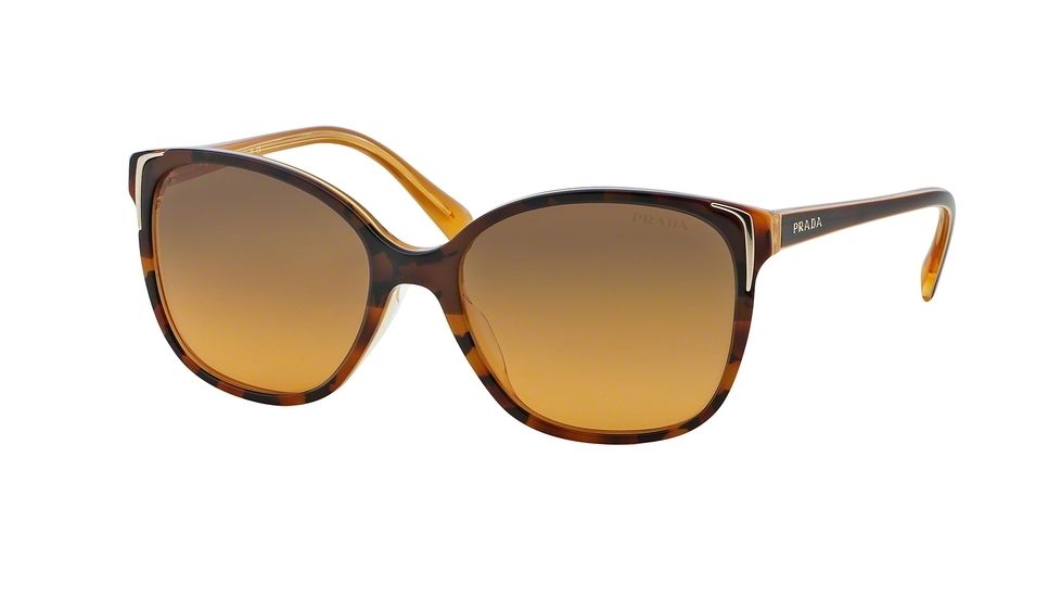 Prada PR01OSA Progressive Prescription Sunglasses PR01OSA-FAL0A8-55 - Lens Diameter 55 mm, Frame Color Top Light Havana/opal Yellow