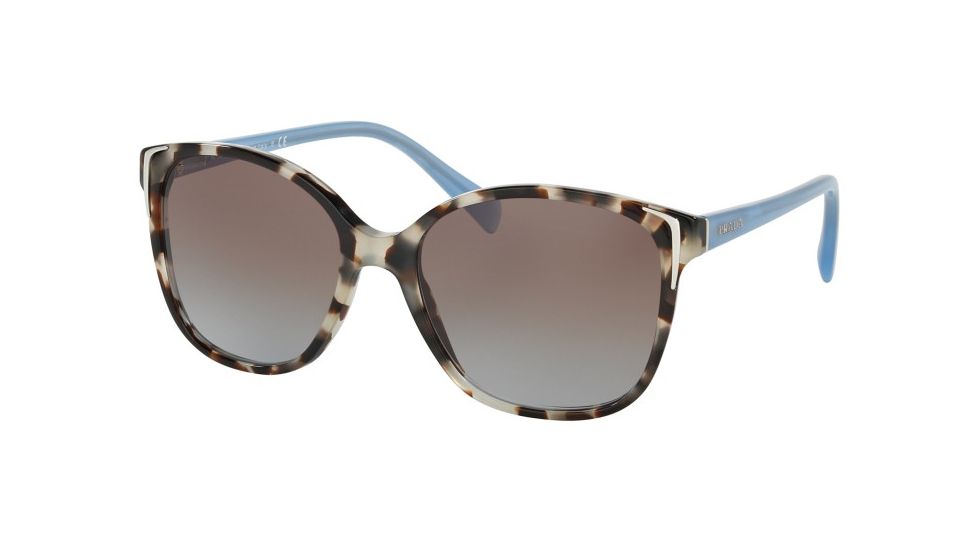 Prada PR01OSA Progressive Prescription Sunglasses PR01OSA-UAO4S2-55 - Lens Diameter 55 mm, Frame Color Spotted Opal Brown