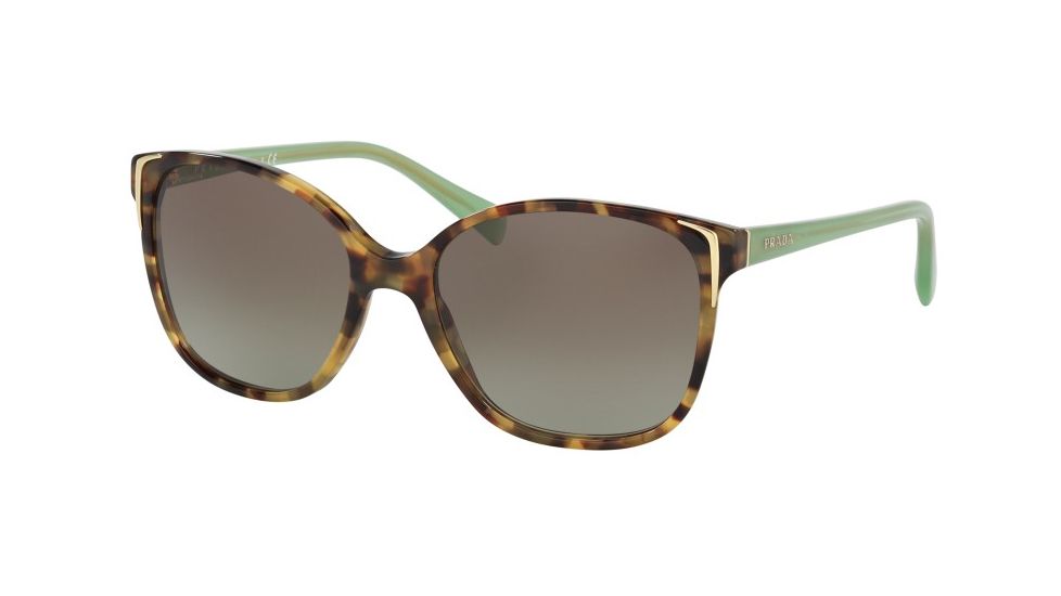 Prada PR01OSA Progressive Prescription Sunglasses PR01OSA-UEZ4K1-55 - Lens Diameter 55 mm, Frame Color Spotted Brown Green