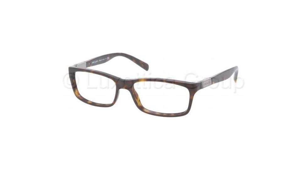 Prada PR02OV Eyeglass Frames 2AU1O1-5316 - Havana Frame, 53 mm Lens Diameter