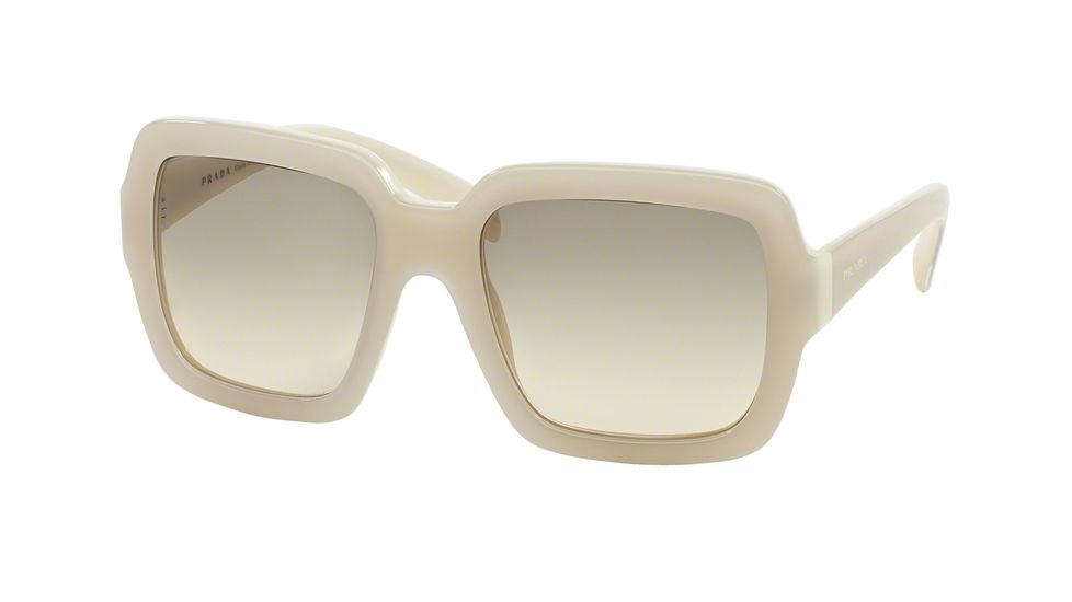 Prada PR07RS Progressive Prescription Sunglasses PR07RS-TKO3H2-56 - Lens Diameter 56 mm, Frame Color Opal Ivory/Matte Ivory
