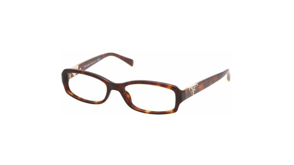Prada PR10NV Single Vision Prescription Eyewear AB61O1-5316 - Dark Havana 