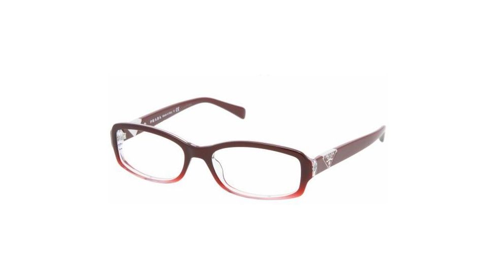Prada PR10NV Single Vision Prescription Eyewear ZXM1O1-5316 - Brodeaux Gradient 