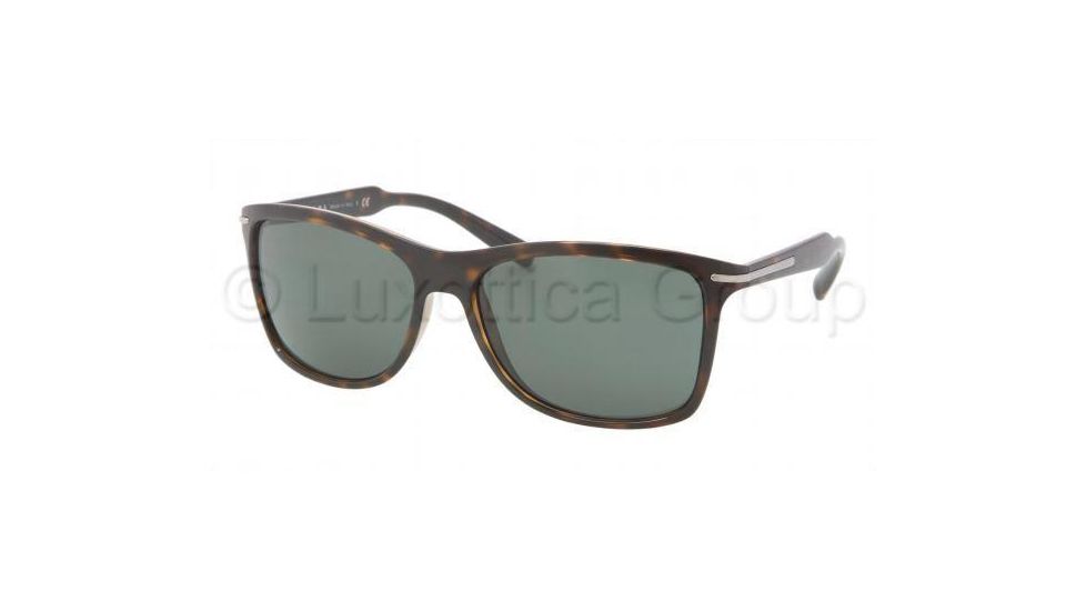 Prada PR10OS Sunglasses 2AU3O1-6016 - Havana Frame, Green Lenses