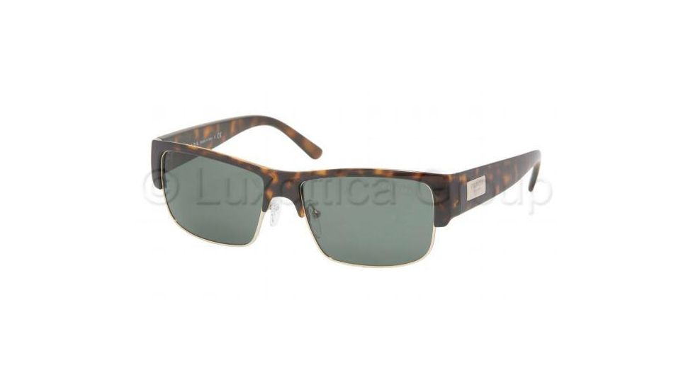 Prada PR11MS Sunglasses, Havana Frame, Gray Green Lenses 2AU3O1-5616