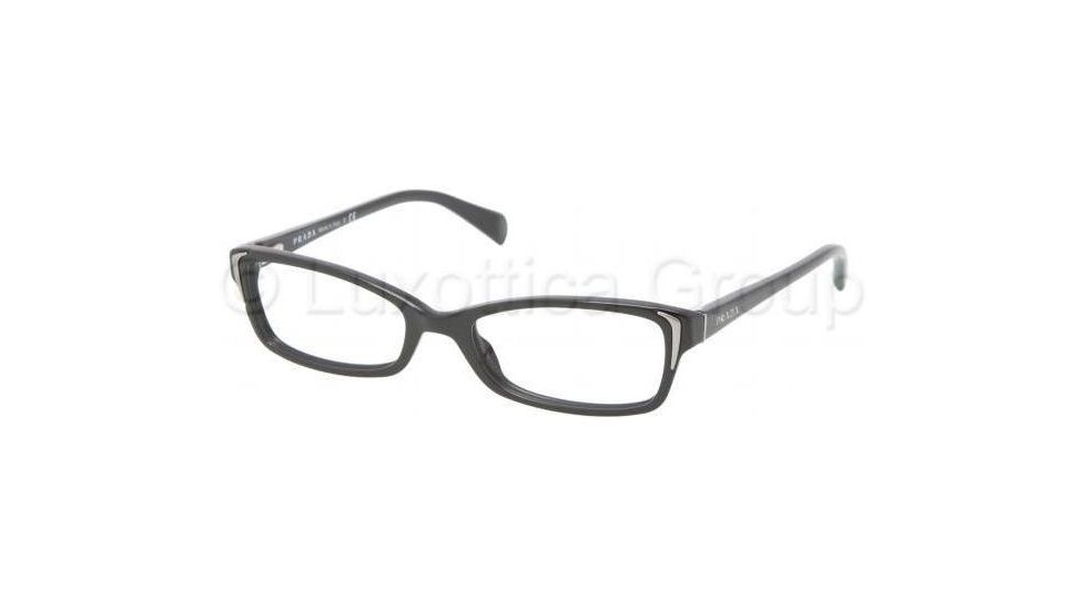 Prada PR12OV Progressive Prescription Eyeglasses 1AB1O1-5317 - Black Frame