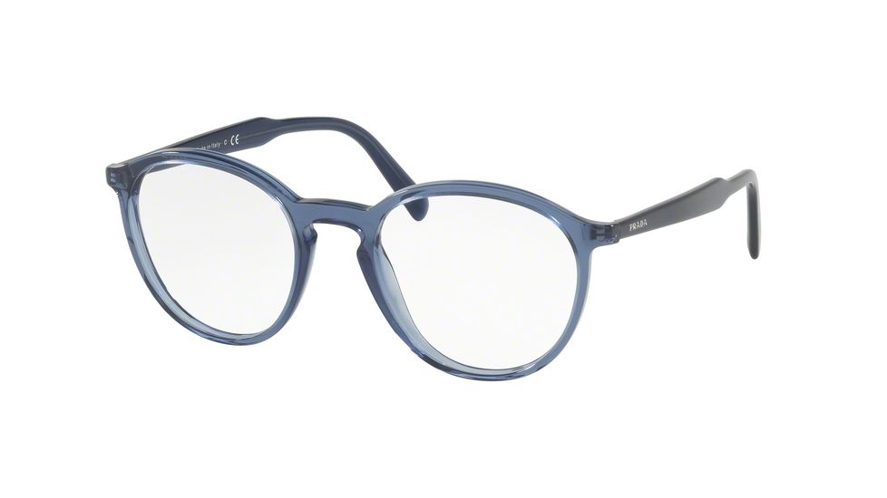 Prada PR13TV Eyeglass Frames VAV1O1-49 - Transparent Blue Frame