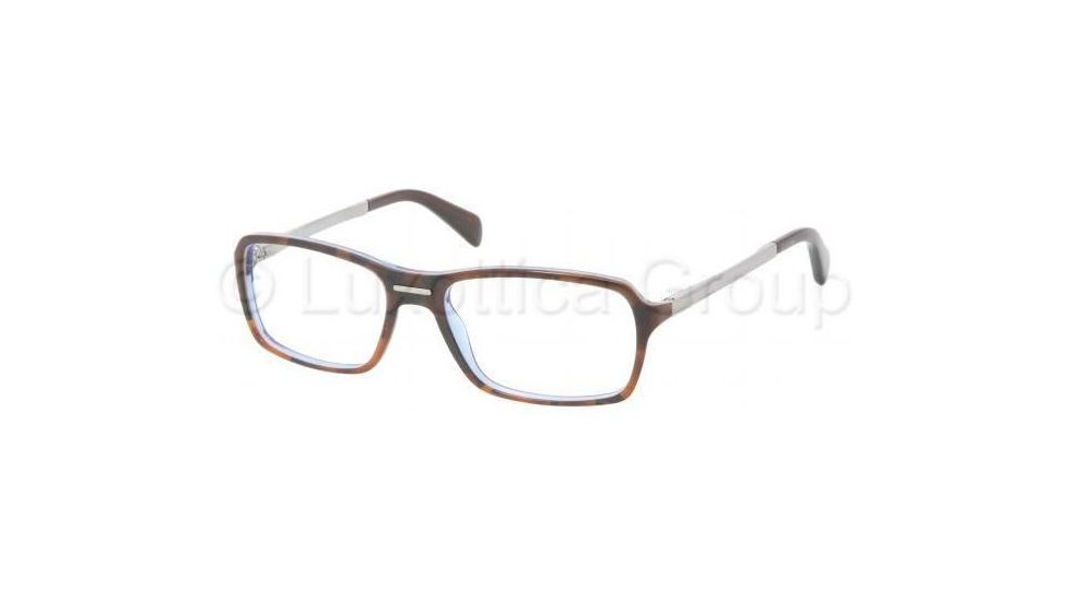 Prada PR15NV Eyeglass Frames CAJ1O1-5400 - Top Dark Tortoise / Blue Frame