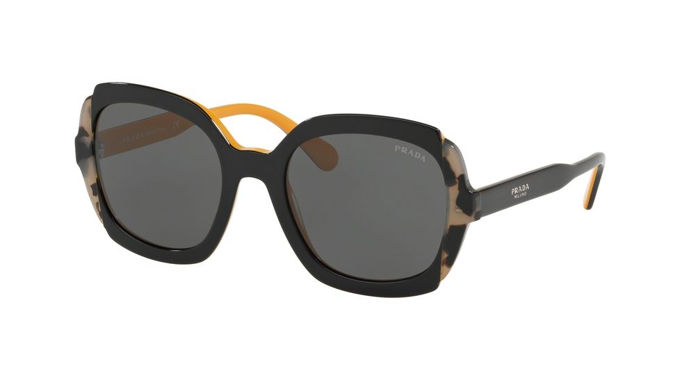 Prada PR16USF Progressive Prescription Sunglasses, 54mm, Top Black Yellow/Grey Havana, PR16USF-CCO1A1-54-PRO