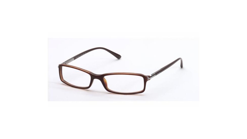 Prada PR17GV #70I1O1 - Brown Top On White And H Demo Lens Frame