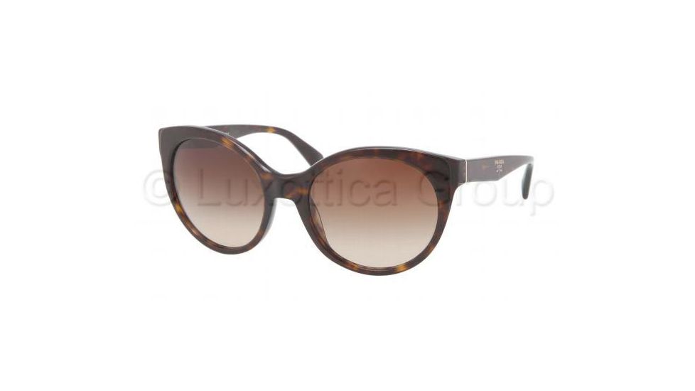 Prada PR23OS Sunglasses 2AU6S1-5620 - Havana Frame, Brown Gradient Lenses