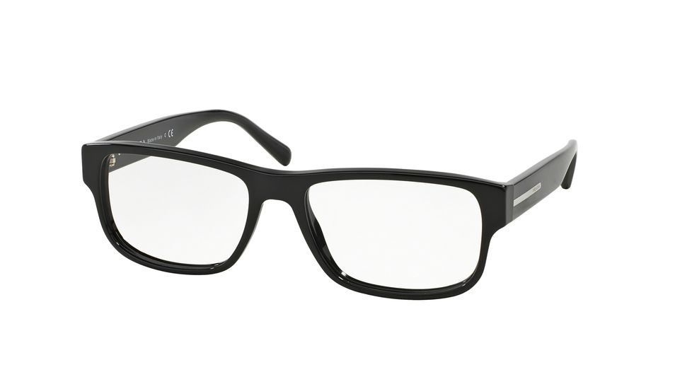 Prada PR23RV Eyeglass Frames 1AB1O1-56 - Black Frame