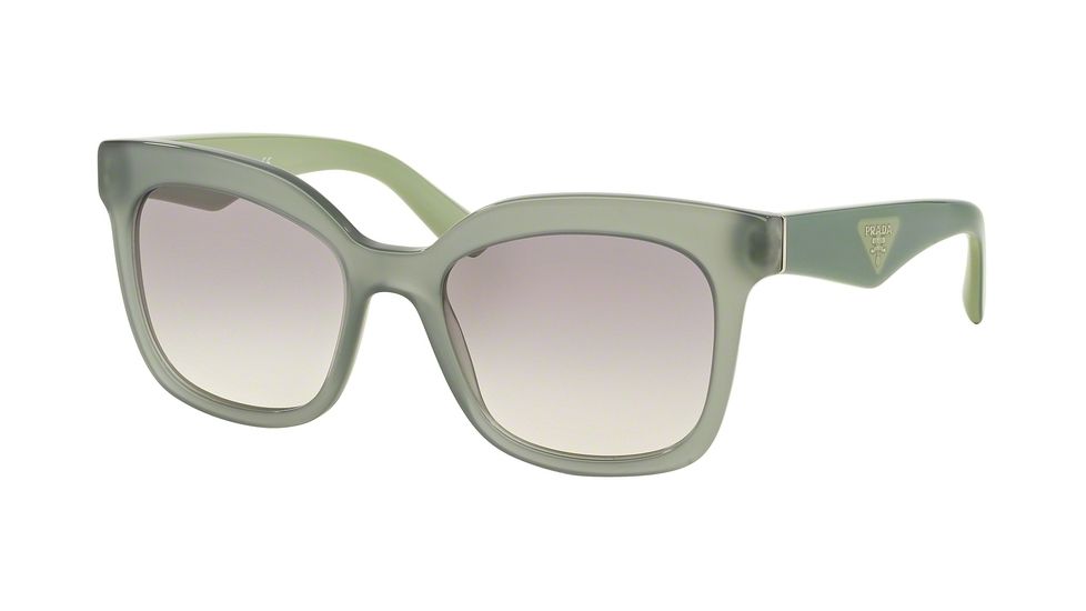 Prada PR24QSF Progressive Prescription Sunglasses PR24QSF-UEI4P2-53 - Lens Diameter 53 mm, Frame Color Opal Dark Green