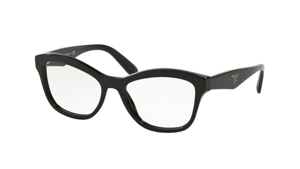 Prada PR29RVF Progressive Prescription Eyeglasses 1AB1O1-54 - Black Frame