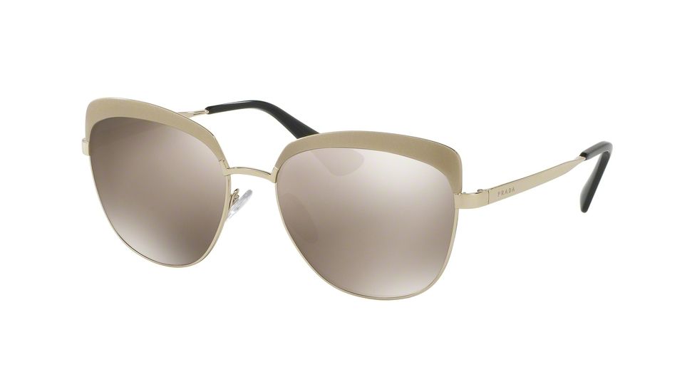 Prada PR51TS Bifocal Prescription Sunglasses PR51TS-VAQ1C0-56 - Lens Diameter 56 mm, Frame Color Metallized Pale Gold