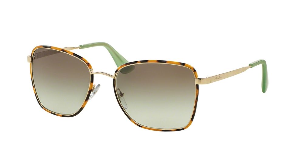Prada PR52SS Single Vision Prescription Sunglasses PR52SS-7S04K1-58 - Lens Diameter 58 mm, Frame Color Pale Gold
