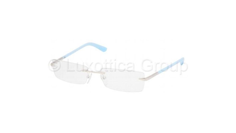 Prada PR54NV Single Vision Prescription Eyeglasses AB81O1-5217 - Steel Frame